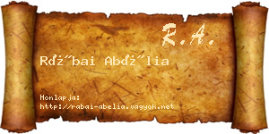 Rábai Abélia névjegykártya